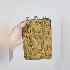 Vintage Waldy Gold Evening Clutch Bag